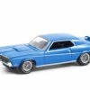 1969 Mercury Cougar Eliminator, Medium Blue Iridescent - Greenlight 13300B/48 - 1/64 Diecast Car -Outlet diecast-movie-tv-cars Store 13300B 48 GL GL Muscle Series 25 164 1 65854.1637363280.386.513