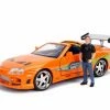 Jada Toys Toyota Supra W/Brian Figure , Buildable Model Kit, Fast & Furious - Jada 30699 - 1/24 Diecast Car -Outlet diecast-movie-tv-cars Store 30699 jada build n collect ff brians toyota supra w brian figure 124 1 az 48834.1604606807.386.513