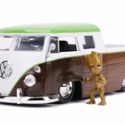 1963 Volkswagen Bus Pickup W/Groot Figure, Guardians Of Galaxy - Jada Toys 31202 - 1/24 Diecast Car