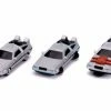 Jada Toys Back To The Future Time Machines 3-Pack, Gray - Jada 31583 - 1/65 Scale Diecast Model Toy Car -Outlet diecast-movie-tv-cars Store 31583 JADA Nano HWR Back To The Feature Time Machine 165 1 AZ 33425.1610384446.386.513