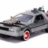 DeLorean Time Machine W/ Lights, Back To The Future III - Jada Toys 32166 - 1/24 Scale Diecast Car -Outlet diecast-movie-tv-cars Store 32166 JADA HWR BTTF III Time Machine w Lights 124 1 27251.1605036427.386.513