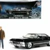 1967 Chevy Impala SS Sport Sedan With Dean Winchester Diecast Figurine, Supernatural - Jada Toys 32250/4 - 1/24 Scale Diecast Model Toy Car -Outlet diecast-movie-tv-cars Store 32250 4 jada black 1967 chevrolet impala ss sport sedan with dean winchester diecast figurine supernatural diecast toy car 1 72254.1645119590.386.513