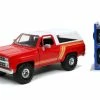 ModelToyCars 1980 Chevy Blazer With Extra Wheels, Red And White - Jada Toys 32308/4 - 1/24 Scale Diecast Car -Outlet diecast-movie-tv-cars Store 32308 4 JADA 1980 Chevy Blazer w Extra Wheels 124 1 60939.1613146056.386.513