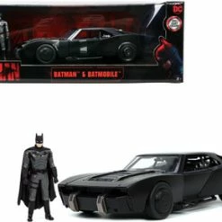 Batmobile With Batman Figure, The Batman - Jada Toys 32731 - 1/24 Scale Diecast Model Toy Car