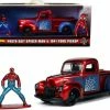 Jada Toys 1941 Ford Pickup Truck & Proto-Suit Spider-Man Figurine, Spiderman - Jada 33075 - 1/32 Diecast Car 2 Jada Toys 1941 Ford Pickup Truck & Proto-Suit Spider-Man Figurine, Spiderman - Jada 33075 - 1/32 Diecast Car -Outlet diecast-movie-tv-cars Store 33075 jada red 1941 ford pickup truck and proto suit spider man figurine spiderman diecast toy car 1 04343.1635261778.386.513