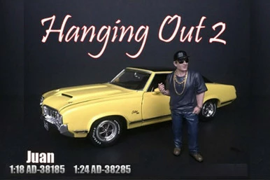 Juan Figure, Blue - American Diorama 38285 - 1/24 Scale Figurine - Diorama Accessory 2 Juan Figure, Blue - American Diorama 38285 - 1/24 Scale Figurine - Diorama Accessory