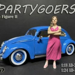 Partygoers Figure II, Pink - American Diorama 38322 - 1/24 Scale Figurine - Diorama Accessory