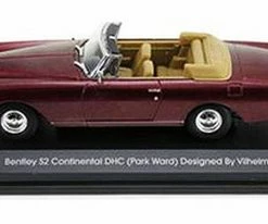Lucky Road Signature 1961 Bentley S2 Continental DHC Convertible, Burgundy - Yatming 43214 - 1/43 Scale Diecast Car