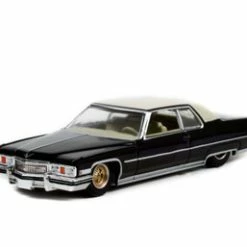 1973 Cadillac Coupe DeVille, Black And Cream - Greenlight 63010E/48 - 1/64 Scale Diecast Car