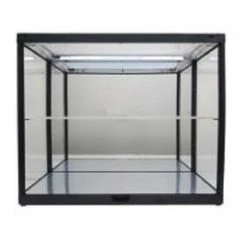 King Creation 2 Layer LED Light Display Case With Mirrored Back & Base- 7820MBK - Display Case For Diecast Cars