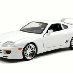 Jada Toys 1995 Brian's Toyota Supra, White - JADA 97375 - 1/24 Scale Diecast Model Toy Car