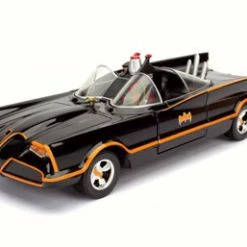 Jada Toys 1966 Classic TV Series Batmobile W/ Batman & Robin Figures, 98259 - 1/24 Scale Diecast Model Set