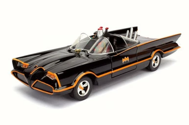 Jada Toys 1966 Classic TV Series Batmobile W/ Batman & Robin Figures, 98259 - 1/24 Scale Diecast Model Set 3 Jada Toys 1966 Classic TV Series Batmobile W/ Batman & Robin Figures, 98259 - 1/24 Scale Diecast Model Set