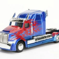 Jada Toys TRANSFORMERS 5 Optimus Prime, Blue W/Red - Jada 98398 - 1/32 Scale Diecast Model Toy Car